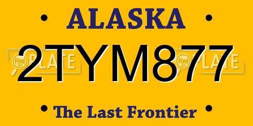 2TYM877 Alaska License Plate