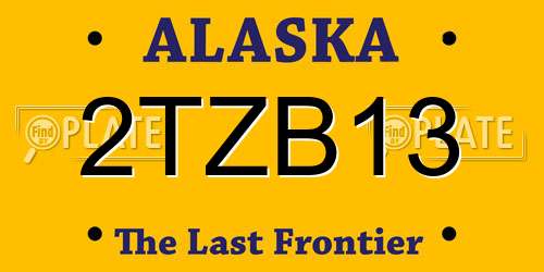 2TZB13 Alaska License Plate