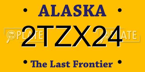 2TZX24 Alaska License Plate