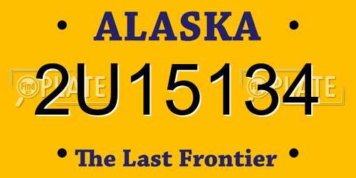 2U15134 Alaska License Plate