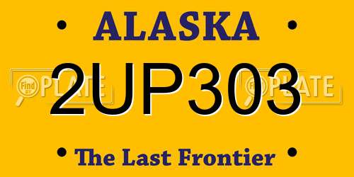 2UP303 Alaska License Plate