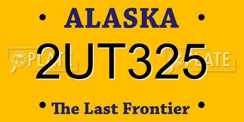 2UT325 Alaska License Plate