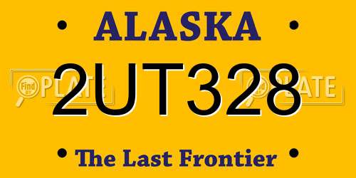 2UT328 Alaska License Plate