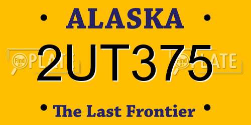 2UT375 Alaska License Plate