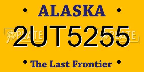2UT5255 Alaska License Plate