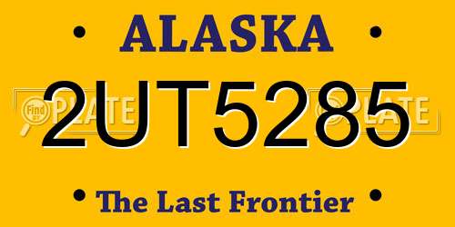 2UT5285 Alaska License Plate