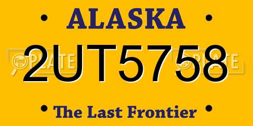 2UT5758 Alaska License Plate