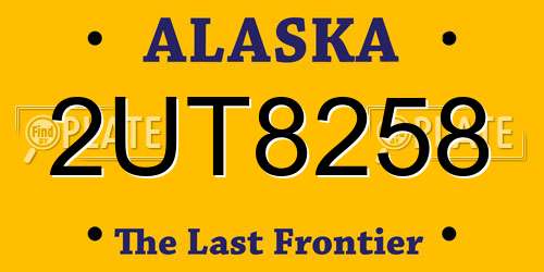 2UT8258 Alaska License Plate