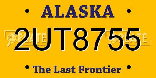2UT8755 Alaska License Plate