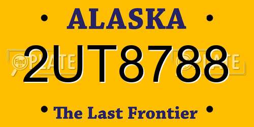 2UT8788 Alaska License Plate