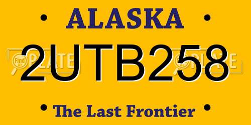 2UTB258 Alaska License Plate