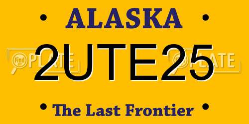 2UTE25 Alaska License Plate