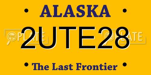 2UTE28 Alaska License Plate