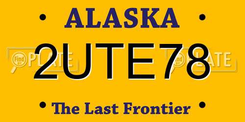 2UTE78 Alaska License Plate