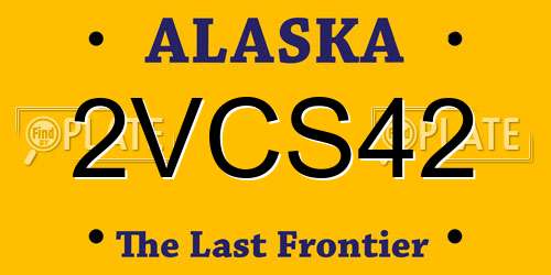 2VCS42 Alaska License Plate