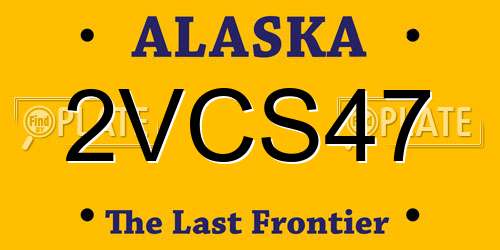 2VCS47 Alaska License Plate