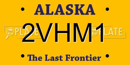 2VHM1 Alaska License Plate
