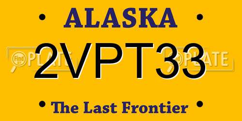 2VPT33 Alaska License Plate
