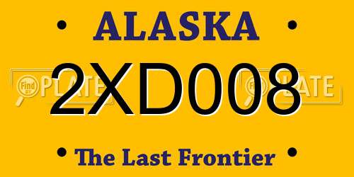 2XD008 Alaska License Plate