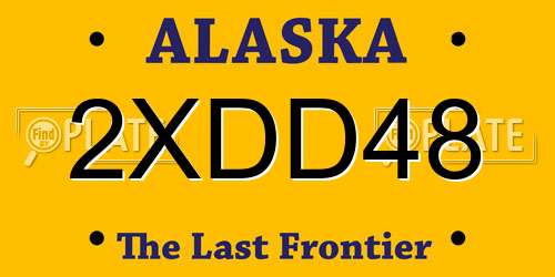 2XDD48 Alaska License Plate