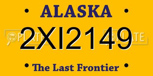 2XI2149 Alaska License Plate