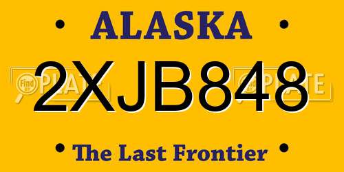 2XJB848 Alaska License Plate
