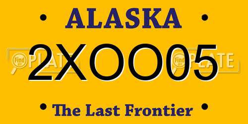 2XOO05 Alaska License Plate