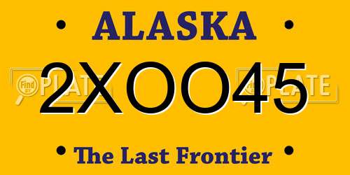 2XOO45 Alaska License Plate