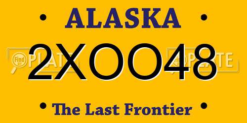 2XOO48 Alaska License Plate