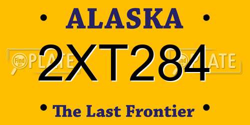 2XT284 Alaska License Plate