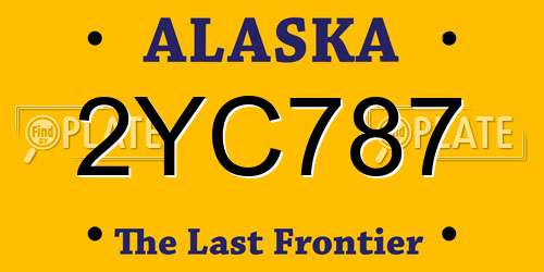 2YC787 Alaska License Plate