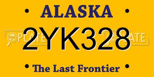 2YK328 Alaska License Plate