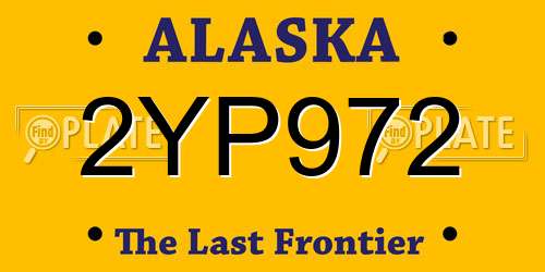 2YP972 Alaska License Plate