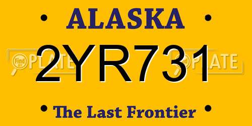 2YR731 Alaska License Plate