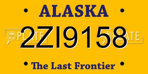 2ZI9158 Alaska License Plate