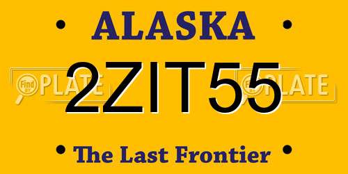 2ZIT55 Alaska License Plate
