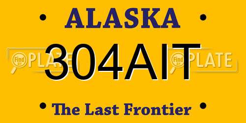 304AIT Alaska License Plate
