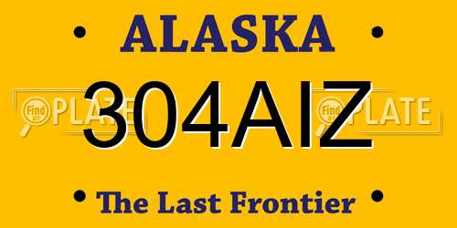 304AIZ Alaska License Plate