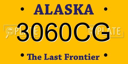 3060CG Alaska License Plate