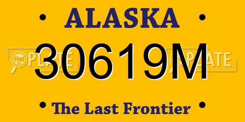 30619M Alaska License Plate
