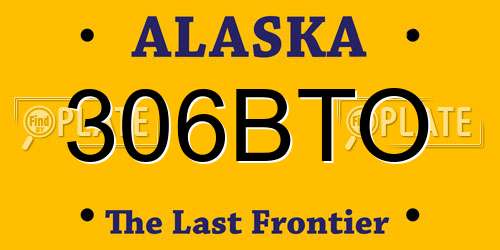 306BTO Alaska License Plate