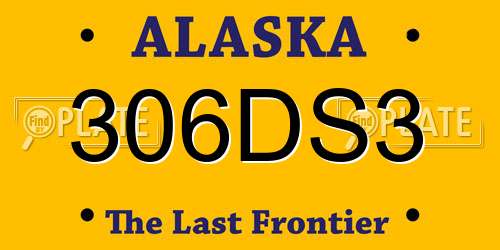 306DS3 Alaska License Plate