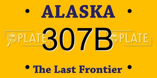 307B Alaska License Plate