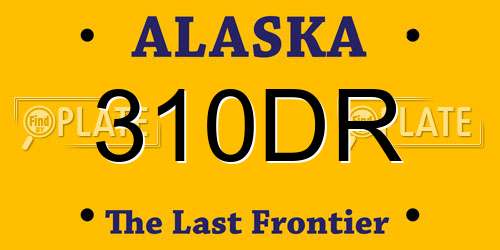 310DR Alaska License Plate