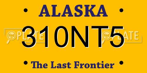 310NT5 Alaska License Plate