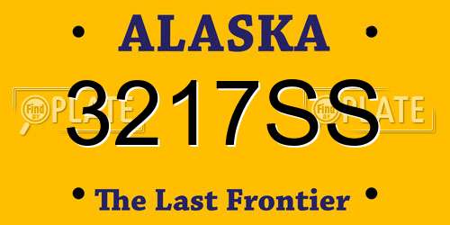 3217SS Alaska License Plate
