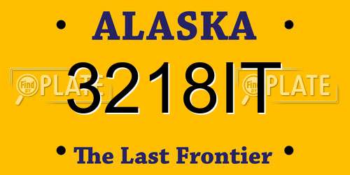 3218IT Alaska License Plate