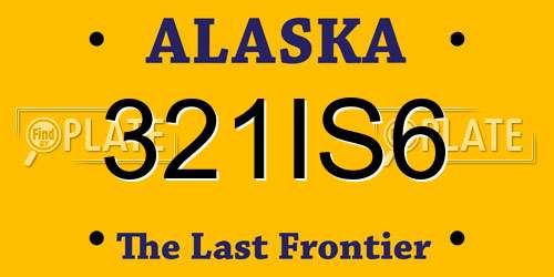 321IS6 Alaska License Plate