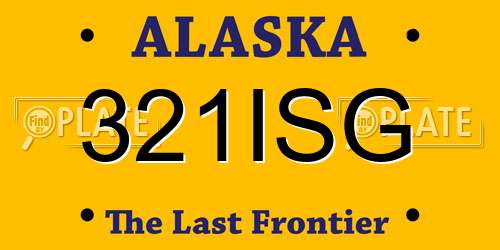 321ISG Alaska License Plate