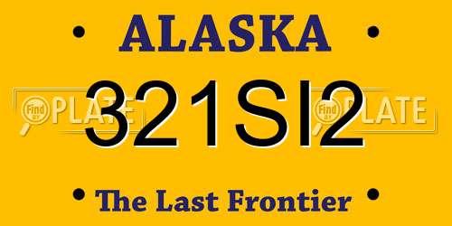 321SI2 Alaska License Plate
